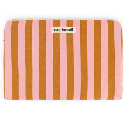 Laptop sleeve 15&16" - Maya - Strawberry/Caramel Stripes | Rose in April