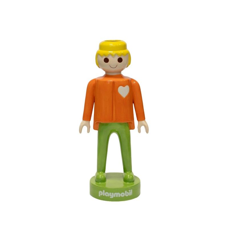 Ceramic Vase - Playmobil Men Orange - 35 cm | Blogodesign