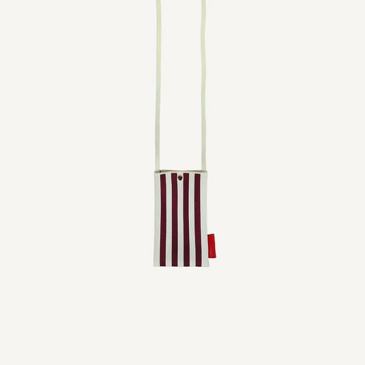 Phone pouch - knitted stripes - mist + fig | Sticky Sis