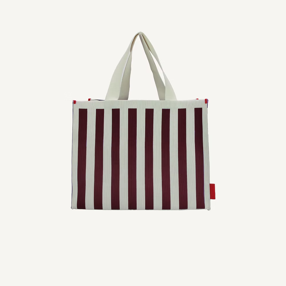 Club shopper - knitted stripes - mist + fig | Sticky Sis