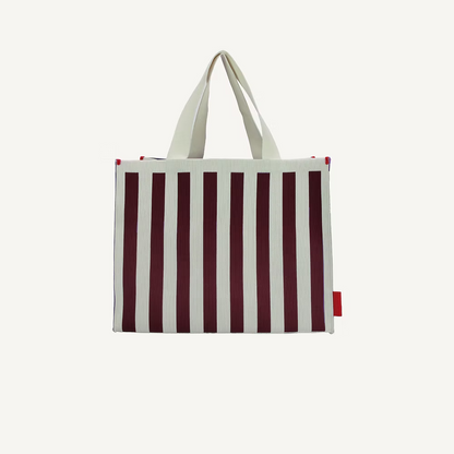 Club shopper - knitted stripes - mist + fig | Sticky Sis