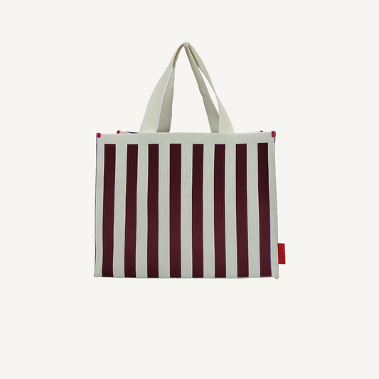Club shopper - knitted stripes - mist + fig | Sticky Sis