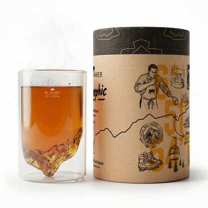 Topographic Double-Wall Glass - Mont Blanc | Alaskan Maker