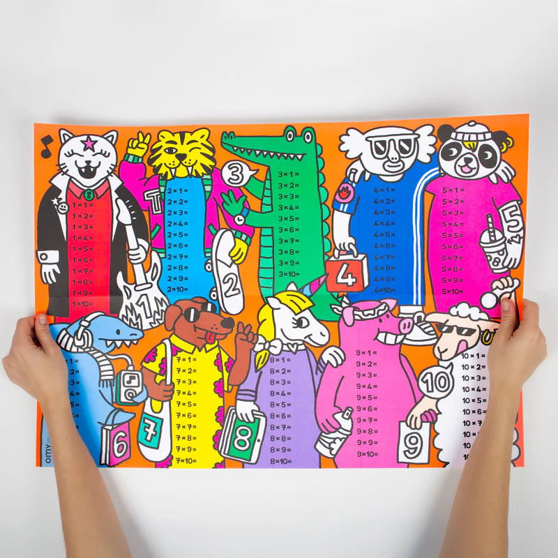 Multiplications - Omy school - Giant coloring poster | Omy - de inKijk