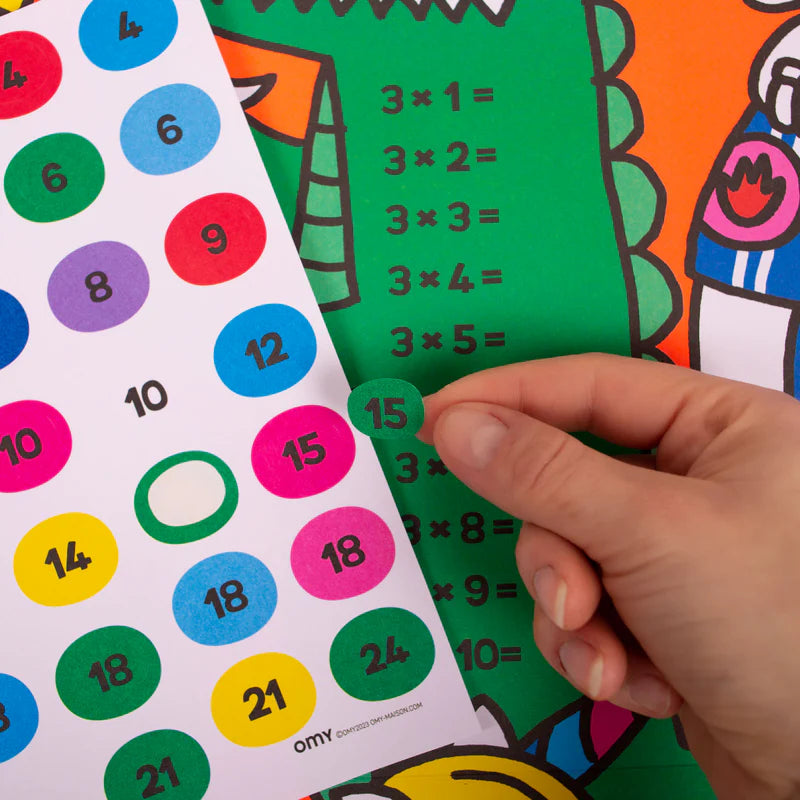 Multiplications - Omy school - Giant coloring poster | Omy - de inKijk
