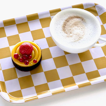 Mustard Checker -  Serving Tray | BLU KAT