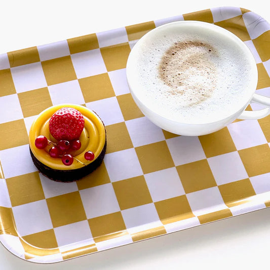 Mustard Checker -  Serving Tray | BLU KAT
