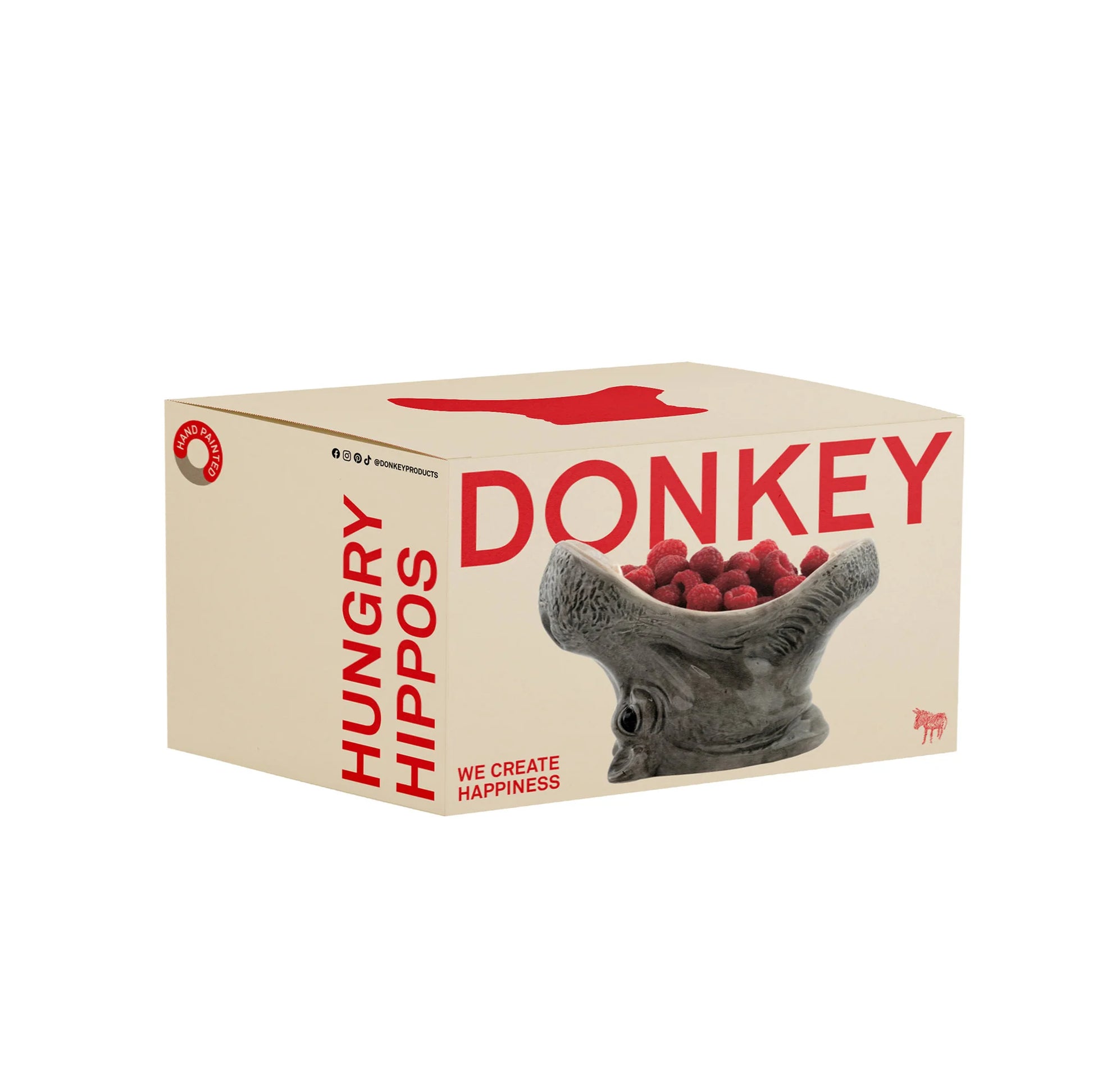 Bowl - grey - hungry hippos | Donkey Products - de inKijk