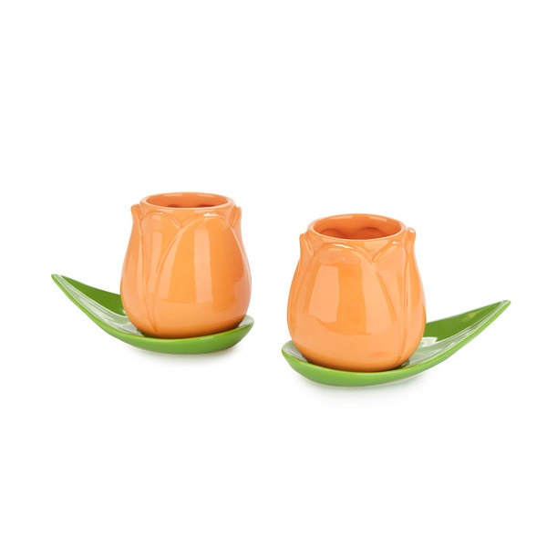 Coffee cup set tulip - orange | Balvi - de inKijk