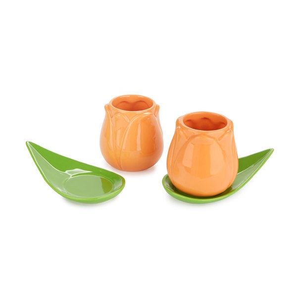 Coffee cup set tulip - orange | Balvi - de inKijk