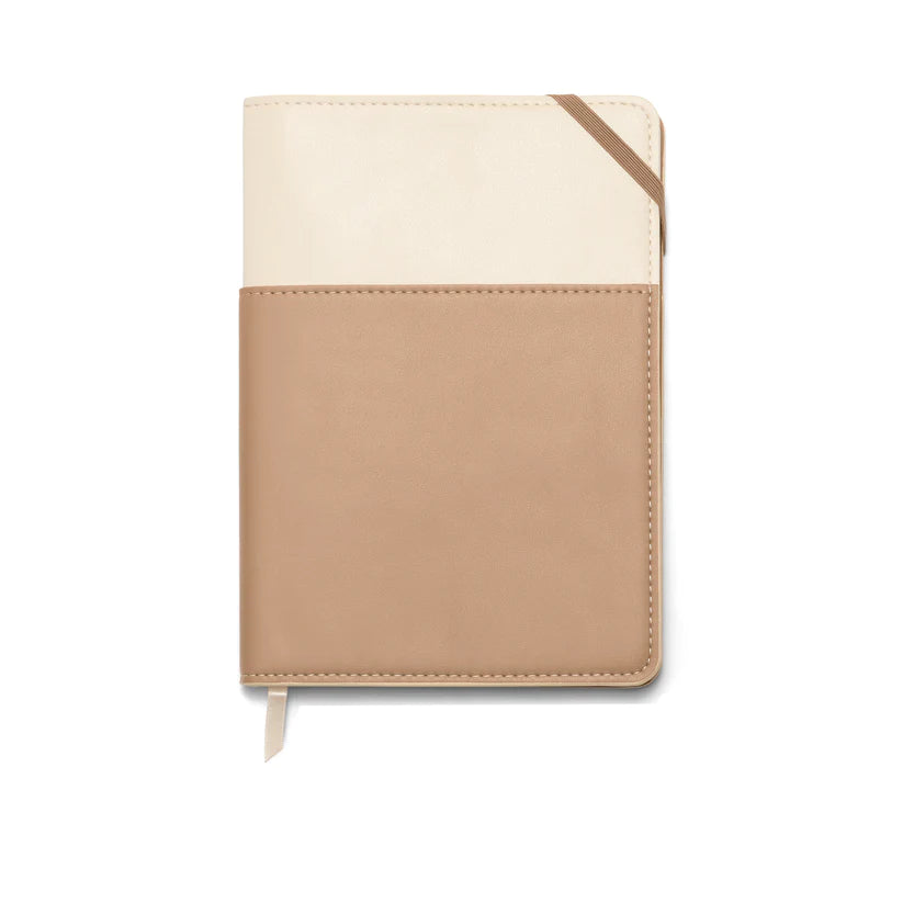 Vegan Leather Pocket Journal - Ivory & Oatmilk | Designworks Ink
