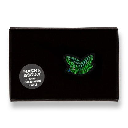 Broche - Green Little Bird | Macon et Lesquoy