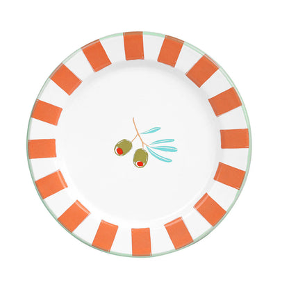 Olive enamel plate small | Talking Tables