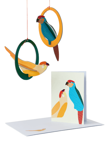 Parakeets - pop-out card | Studio Roof - de inKijk