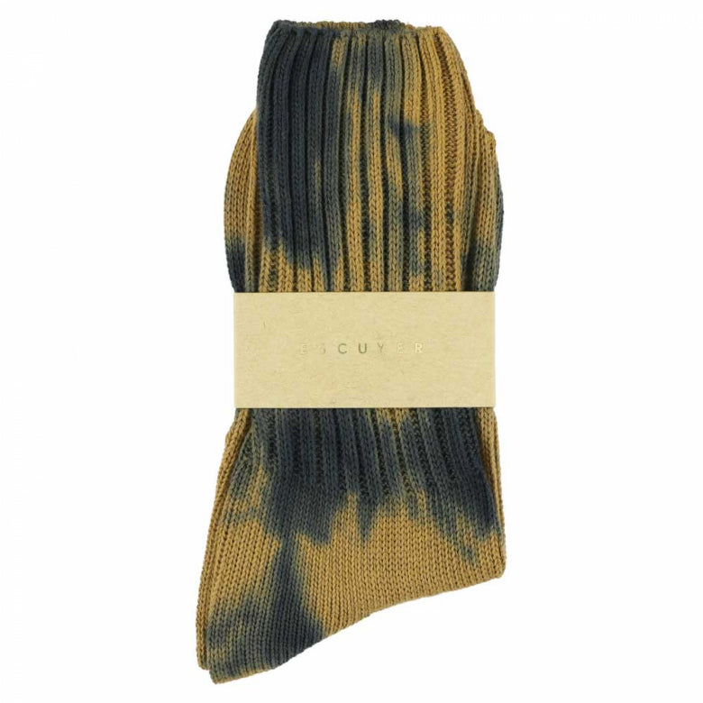 Tie Dye Socks - Indigo / Bronze | Escuyer