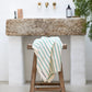 Naram guest towel - pure white & grass | Bongusta - de inKijk