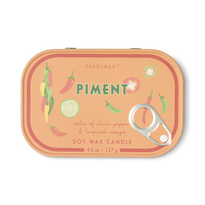 Bistro printed tin candle - Piment | Paddywax
