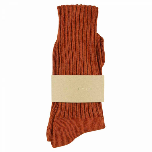 Women Crew Socks - Brick | Escuyer