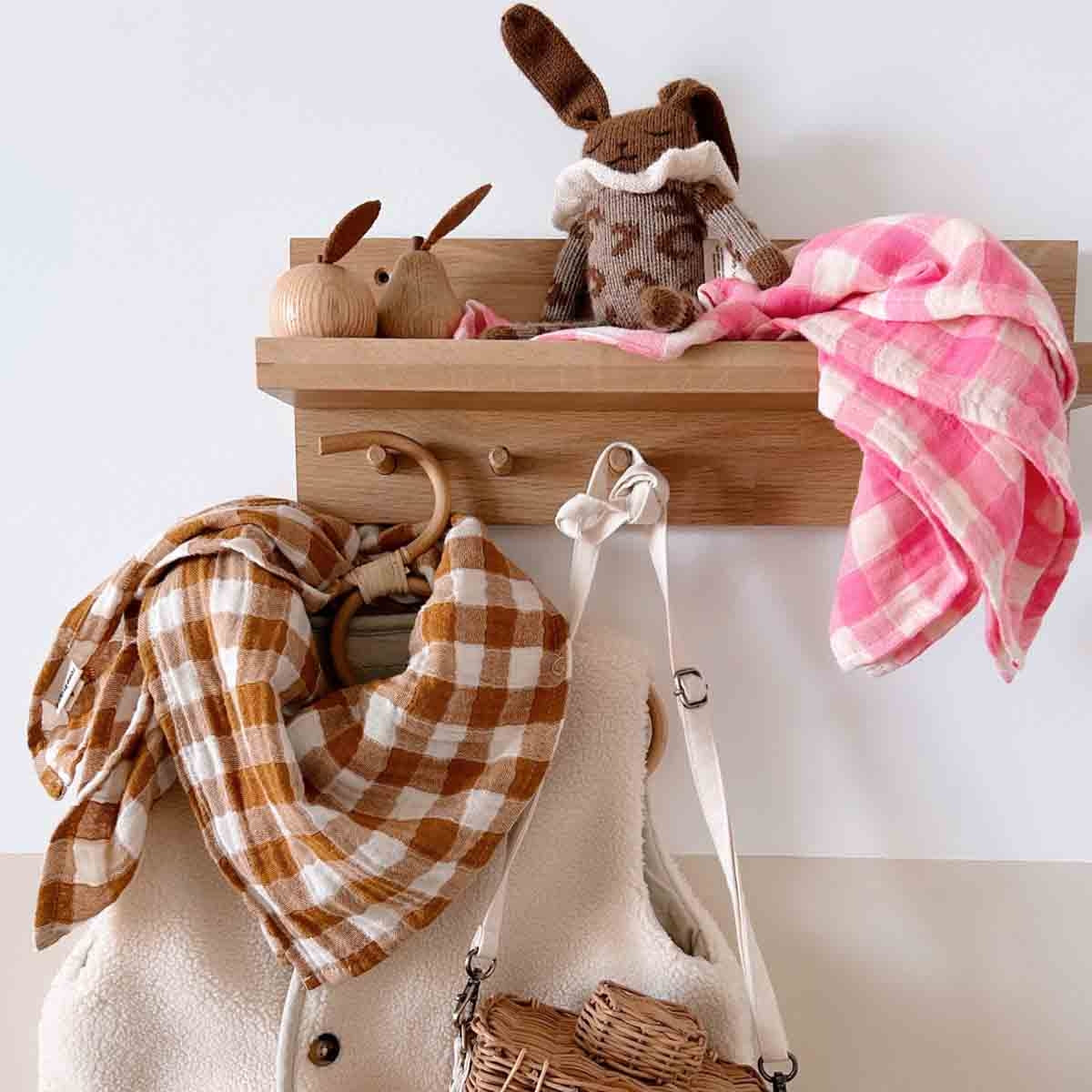 Scarf - Check Caramel | Rose in April - de inKijk