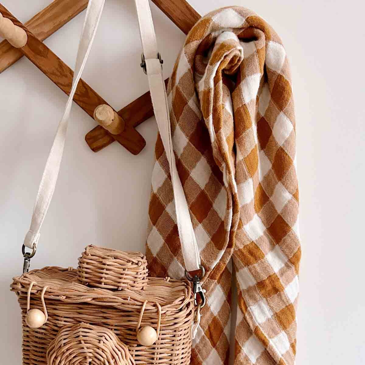 Scarf - Check Caramel | Rose in April - de inKijk