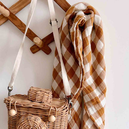 Scarf - Check Caramel | Rose in April - de inKijk