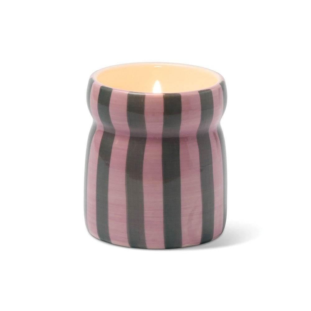 Cabana geurkaars - cinnamon&clove - pink/green striped | Paddywax
