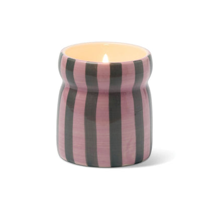 Cabana geurkaars - cinnamon&clove - pink/green striped | Paddywax