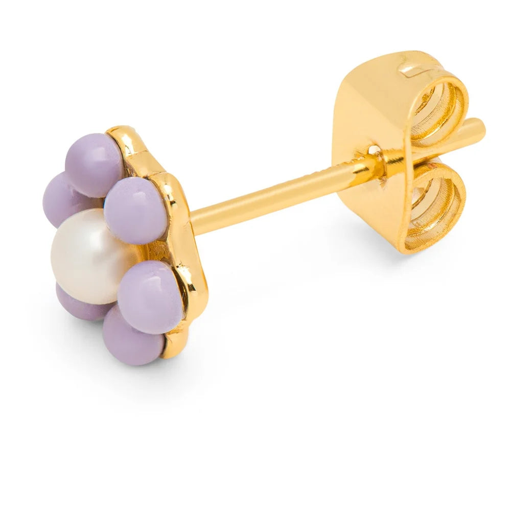 Bouquet - purple flower - gold plated - 1 stuk | LULU Copenhagen