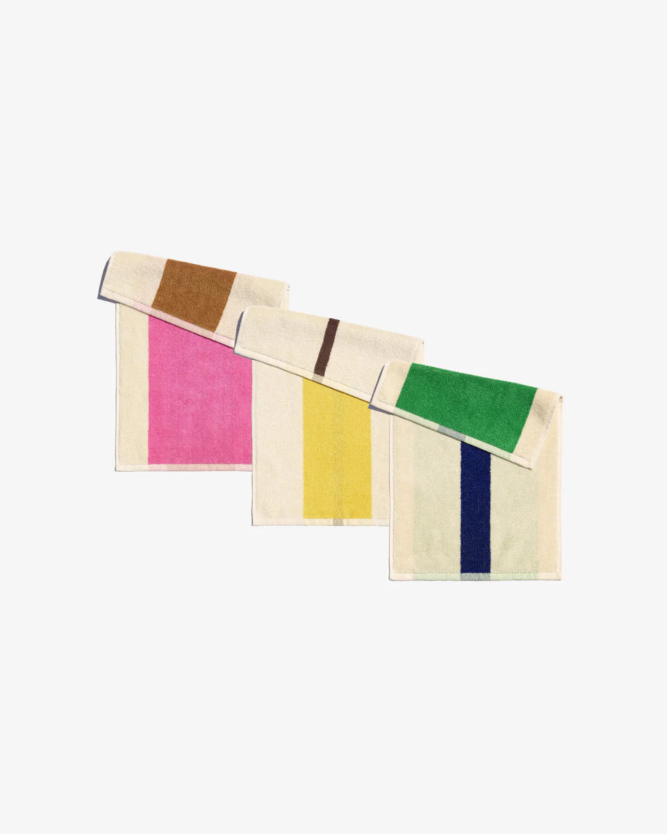 Gastendoekjes Set(3st.) - pink/royal blue/brown | SUITE702