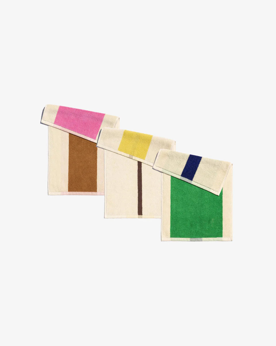 Gastendoekjes Set(3st.) - pink/royal blue/brown | SUITE702