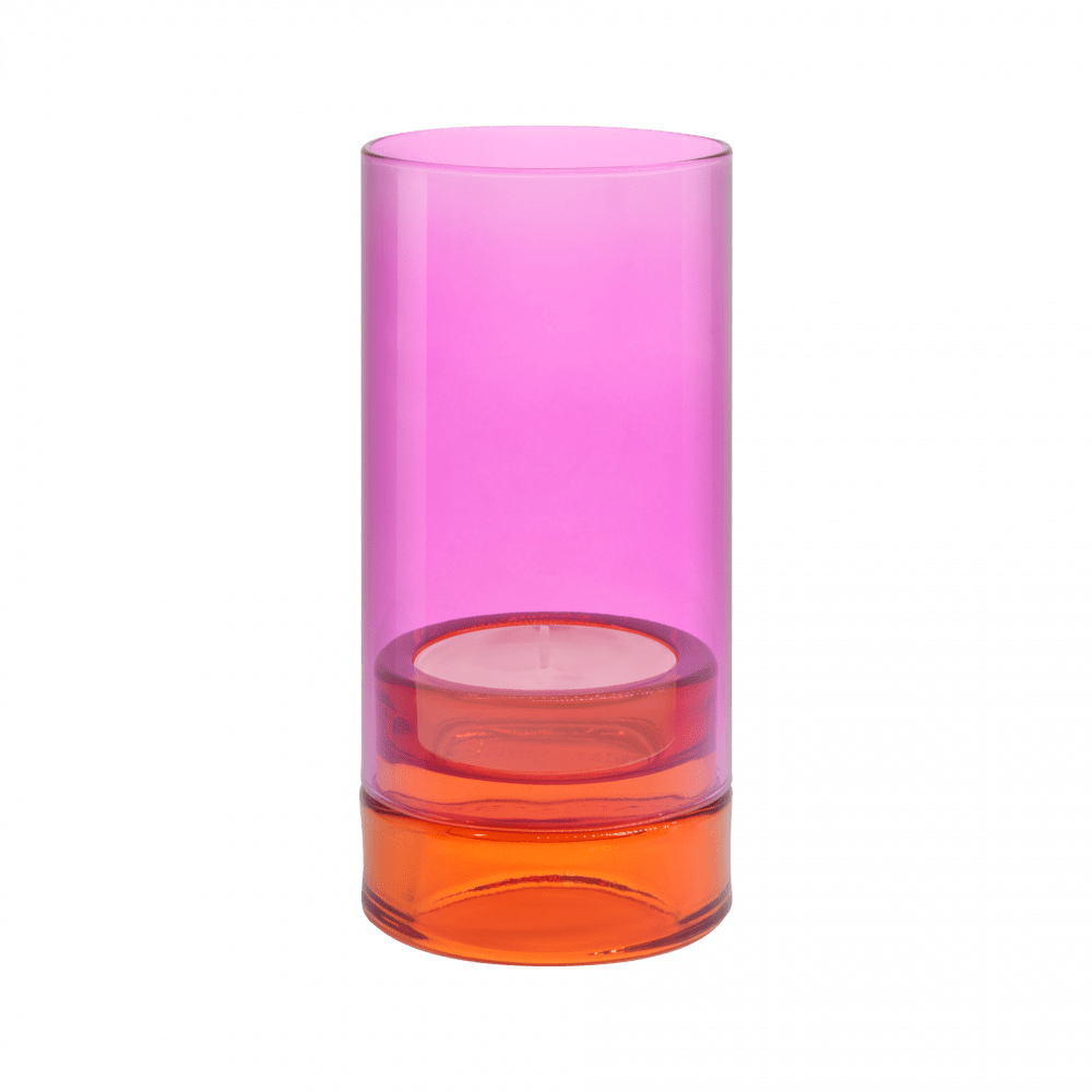 Glazen Theelichthouder - pink | Remember - de inKijk