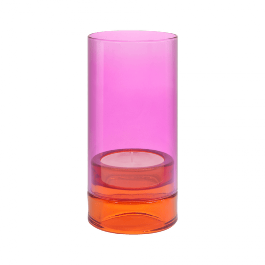 Glazen Theelichthouder - pink | Remember - de inKijk