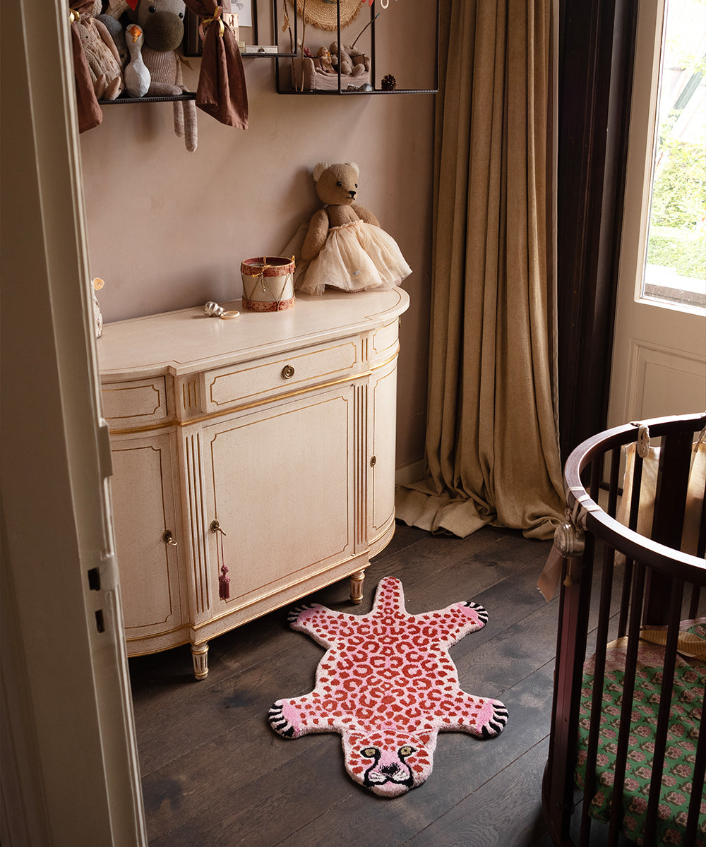 Pinky Leopard Rug - Small | Doing Goods