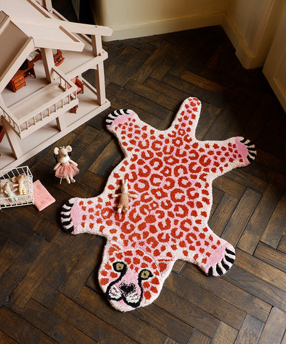 Pinky Leopard Rug - Small | Doing Goods