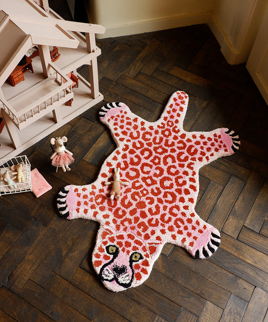 Pinky Leopard Rug - Small | Doing Goods