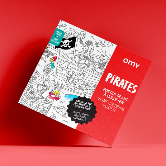 Pirates - Giant coloring poster | Omy