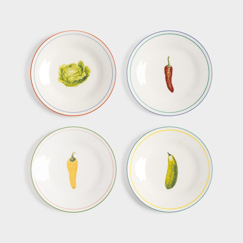 Plate vegetable large - set van 4 | &Klevering - de inKijk