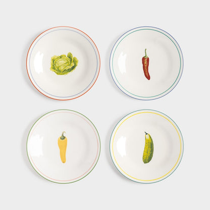 Plate vegetable large - set van 4 | &Klevering - de inKijk