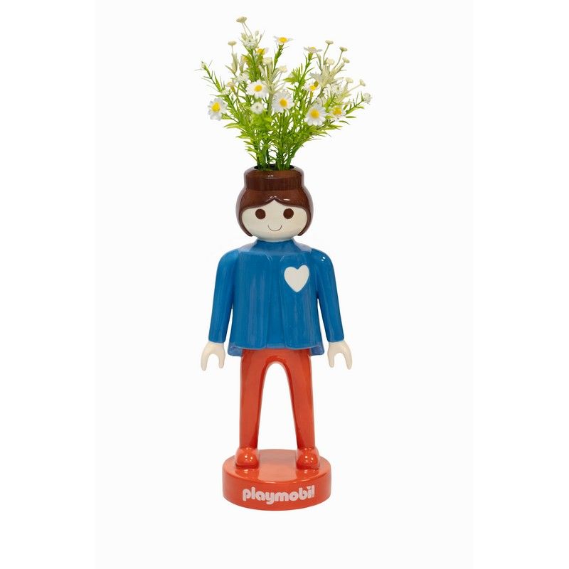 Ceramic Vase - Playmobil Women Blue - 35 cm | Blogodesign