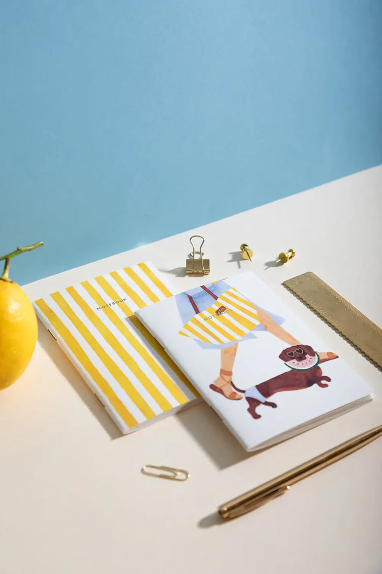 Summer Dachshund - Pocket Notebook A6 DUO | All the ways to say
