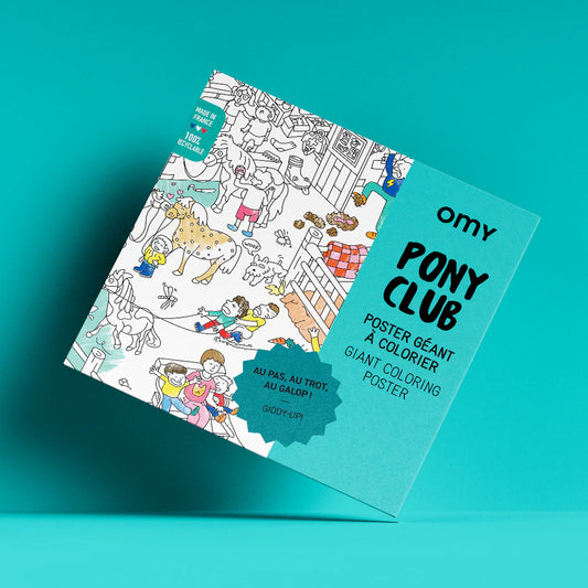 Pony Club - Giant coloring poster | Omy