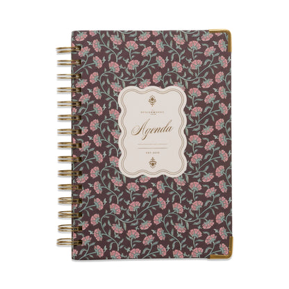Undated Perpetual Planner - Burgundy Vintage Floral | Designworks Ink