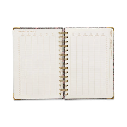 Undated Perpetual Planner - Burgundy Vintage Floral | Designworks Ink