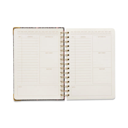 Undated Perpetual Planner - Burgundy Vintage Floral | Designworks Ink