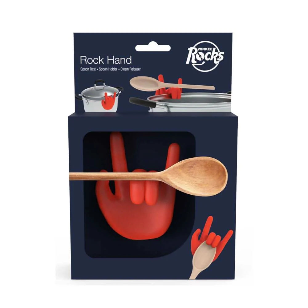 Rock hand spoon rest & pot lid holder | Winkee Design