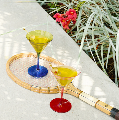 Olive Martini Glass - set of 2 - Olive & Cobalt | Here's How