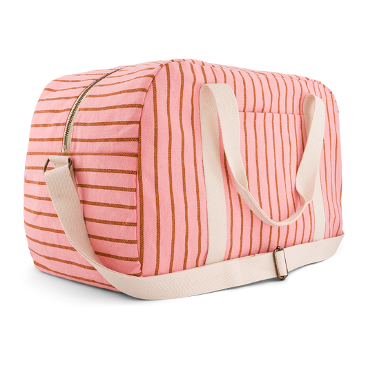 Bowling bag - Raphael - Pecan / Strawbbery Tennis Stripes | Rose in April