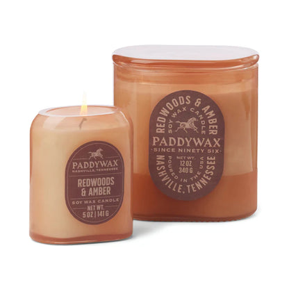 Glass candle 5 oz - redwoods & amber | Paddywax - de inKijk