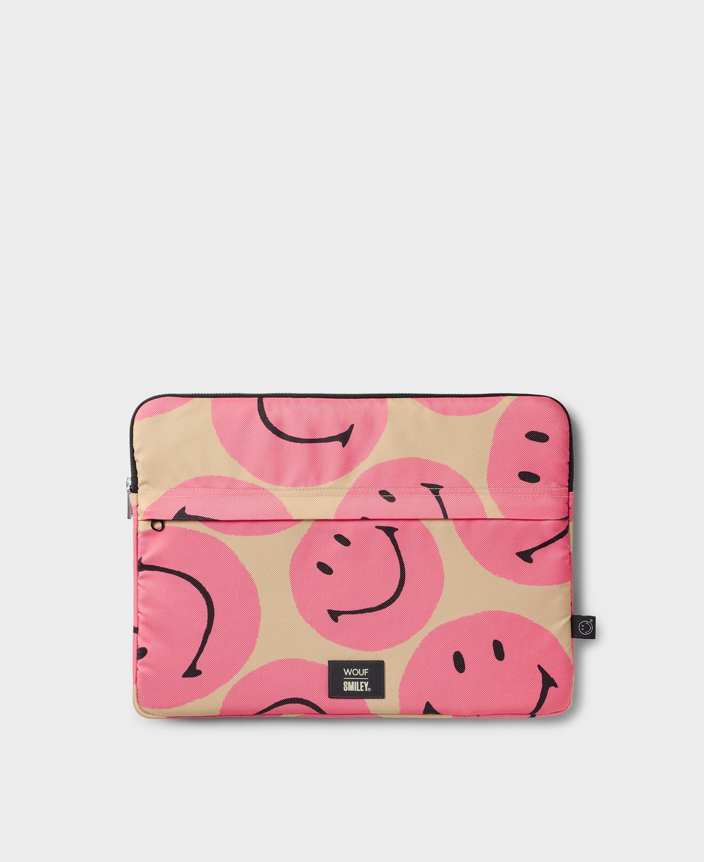 Laptophoes - 13" en 14" - Smiley Pink | WOUF - de inKijk
