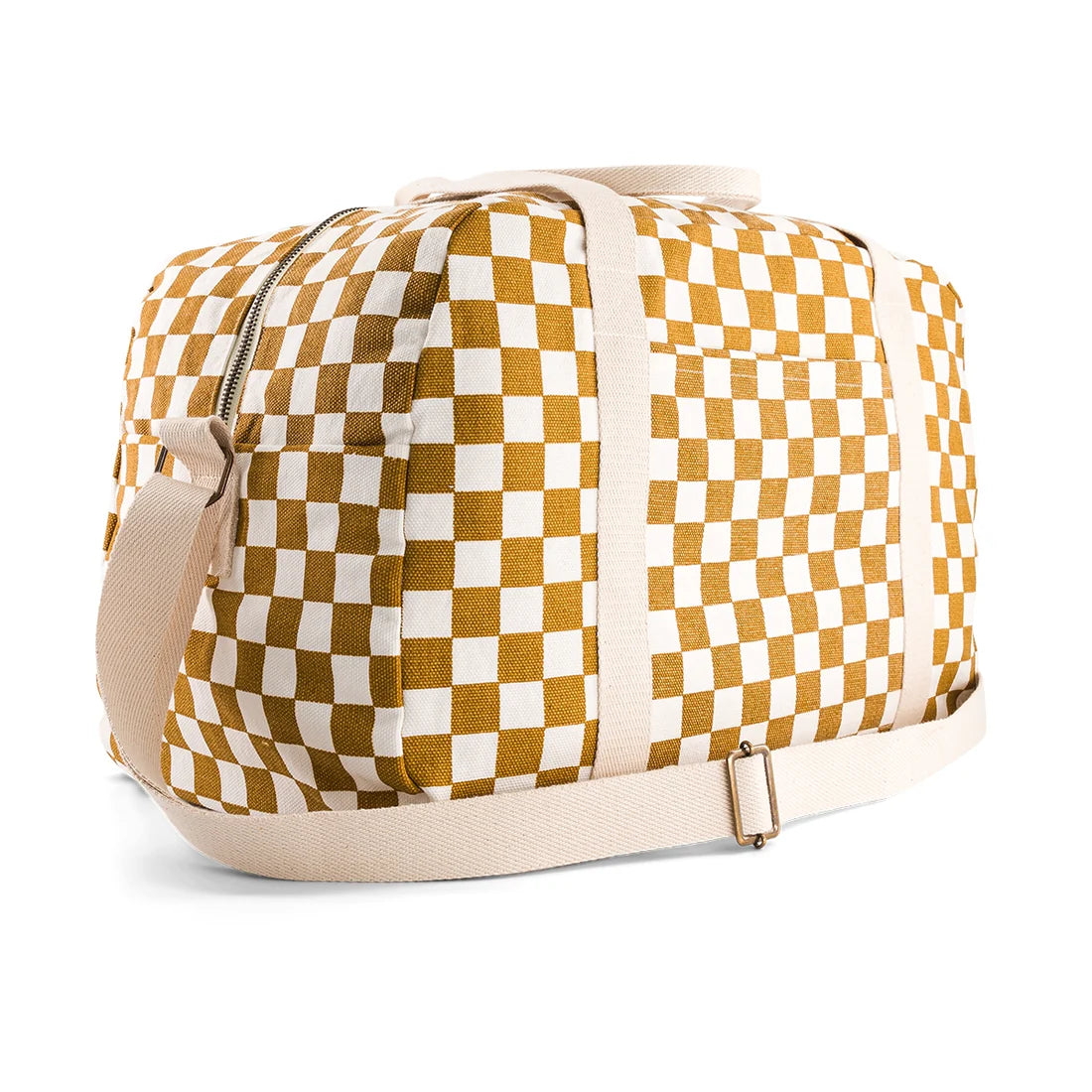 Bowling bag - Raphael - Checks Caramel | Rose in April - de inKijk